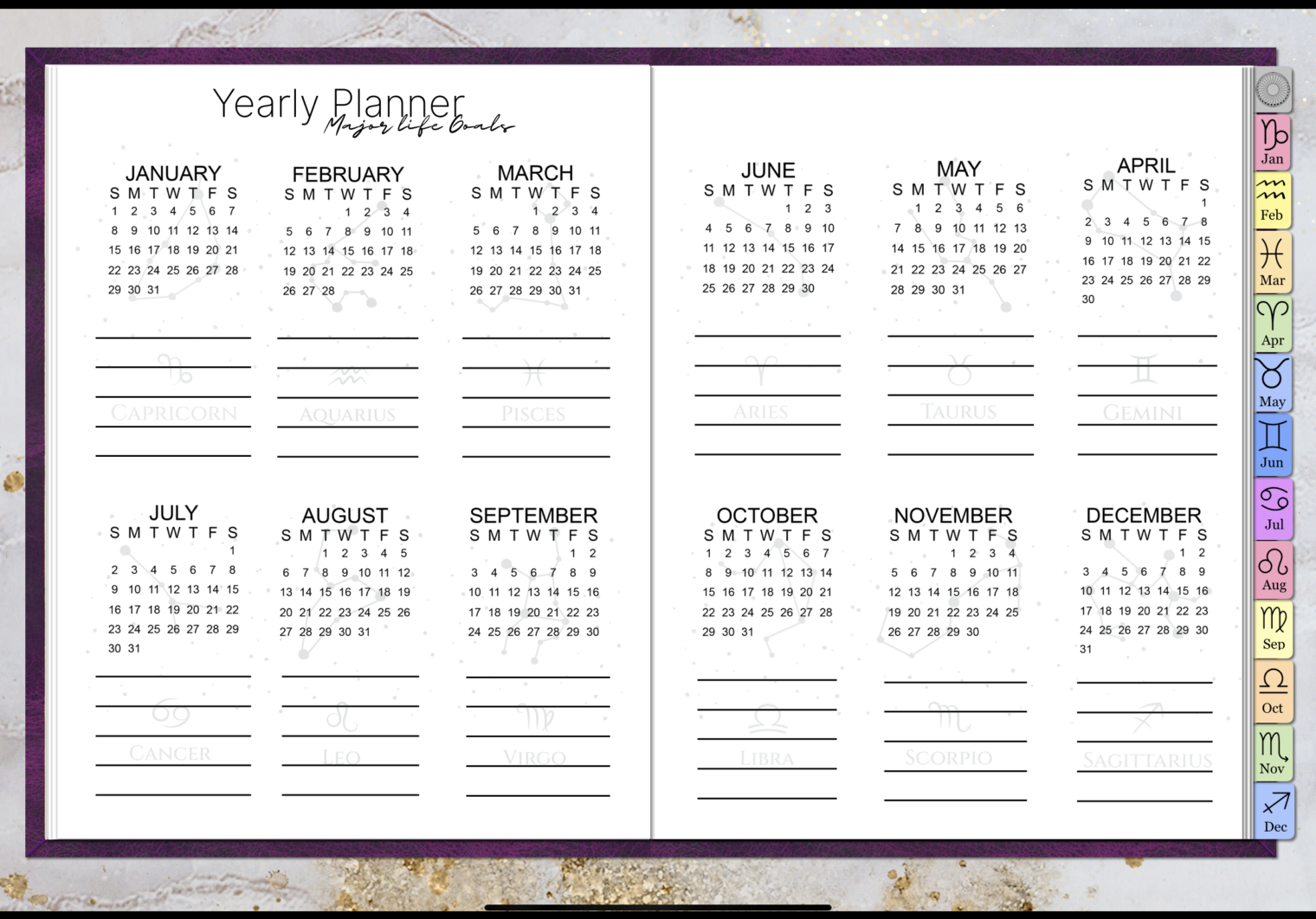 Personalized Digital Astrology Planner For 2023 2024 12 Months Only   Yearly Planner Astrology 1520x1062 